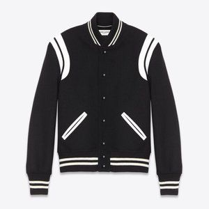 SAINT LAURENT - Classic B&W Teddy Jacket